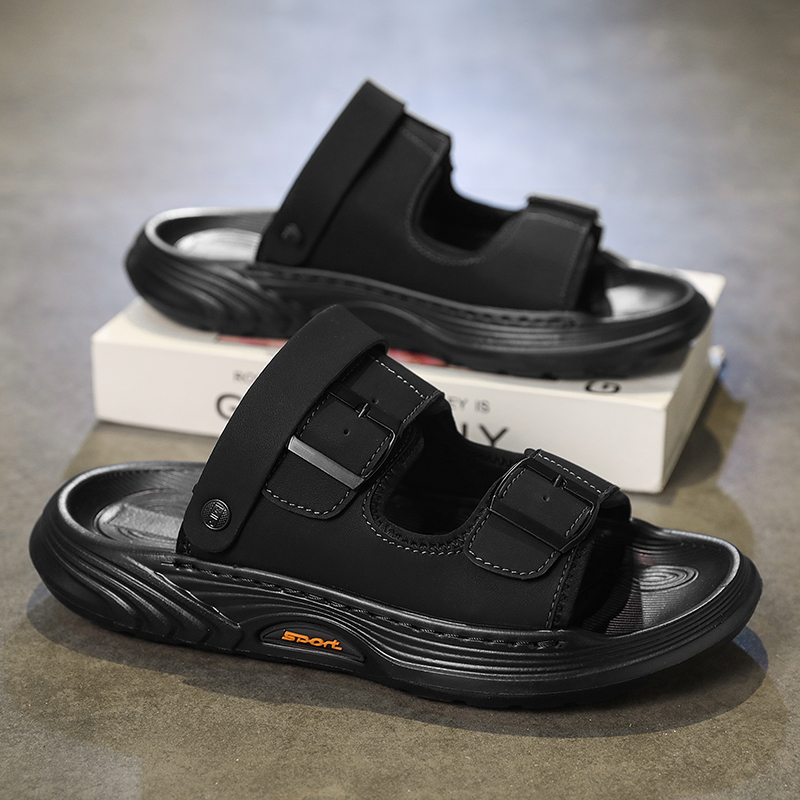 Sendal Kulit Pria Model Platfo - Flip Flop Leather Men ulasan dan harga