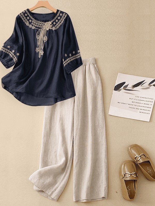 Set Linen Katun Kelas Atas Wan - Linen Shirt Breathable ulasan dan harga
